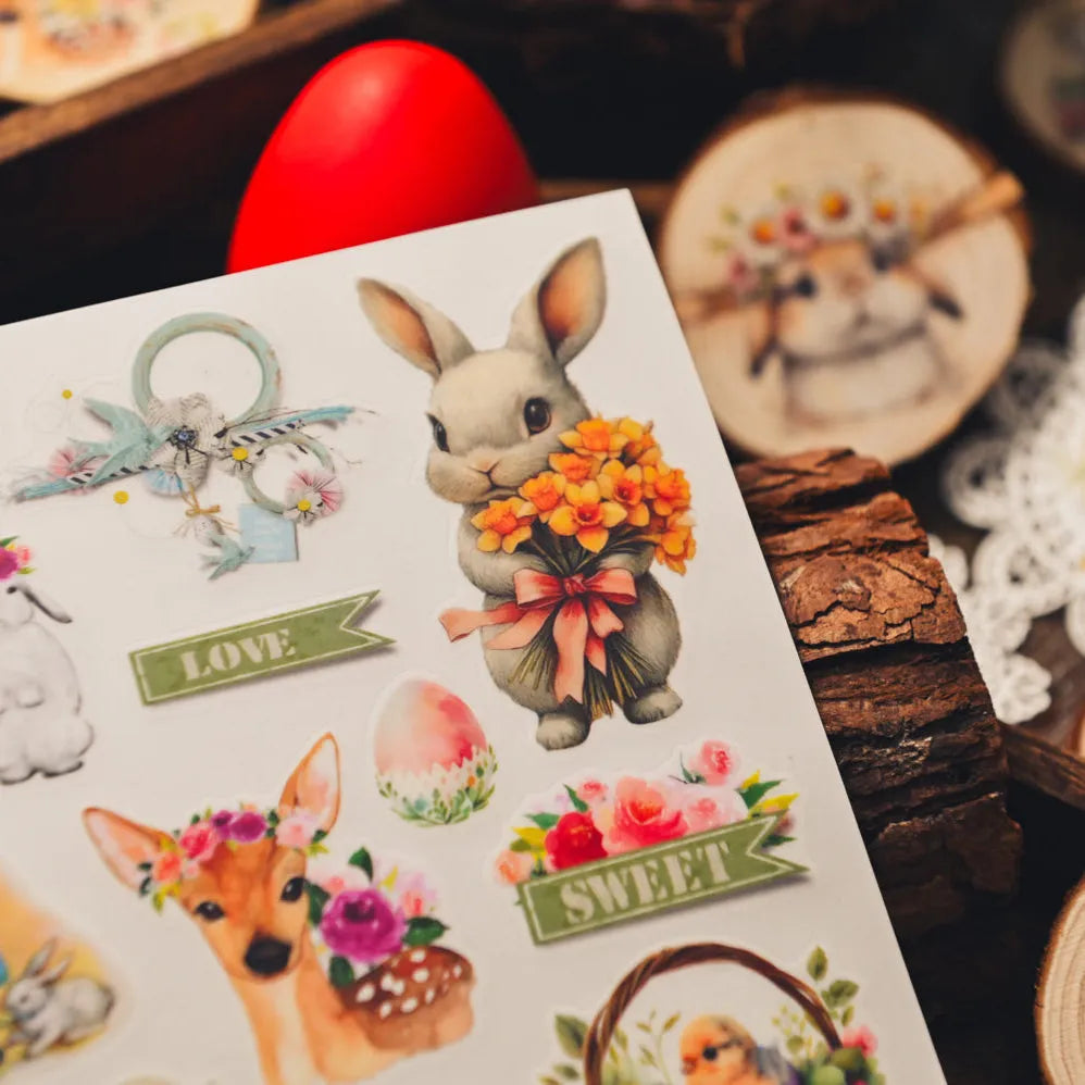 Springtime Easter Rub-On Stickers