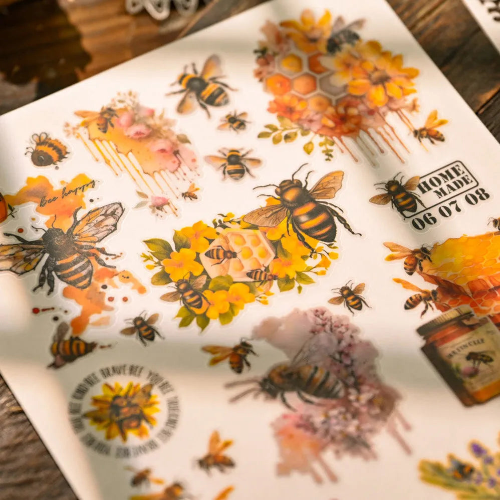 Golden Honey Rub-On Stickers Set