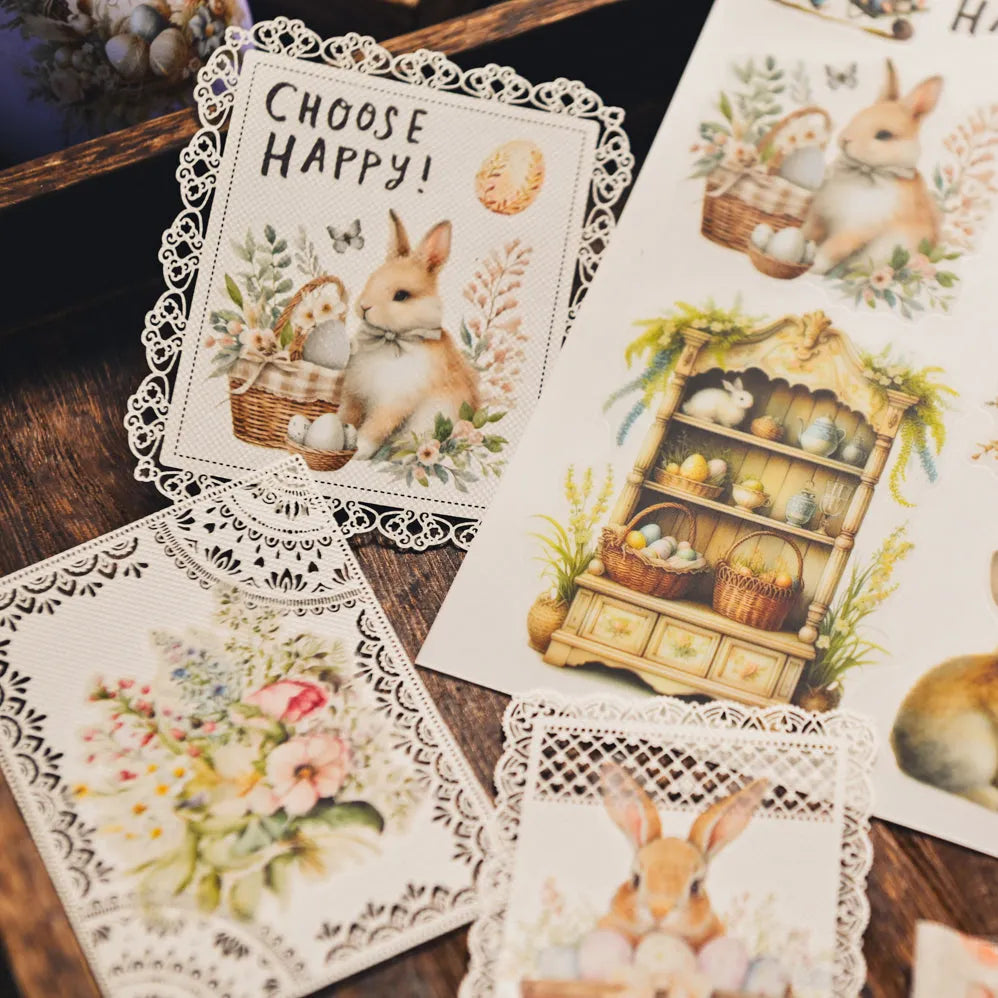 Vintage Easter Rub-On Stickers