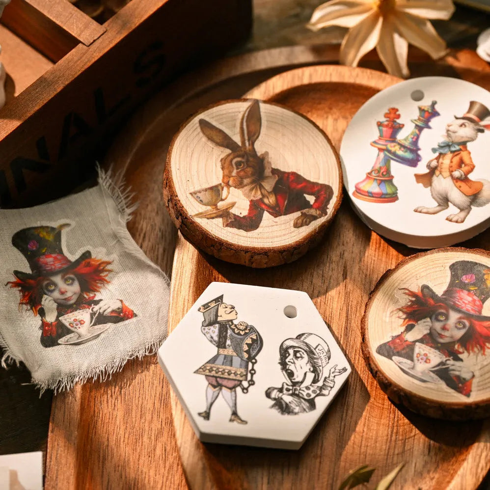 Alice’s Wonderland Rub-On Stickers Set