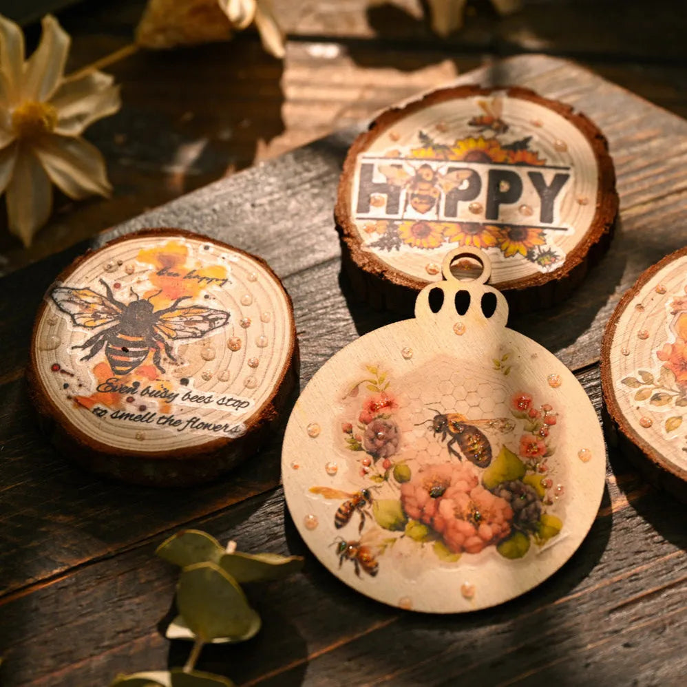 Golden Honey Rub-On Stickers Set