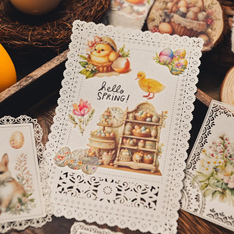 Vintage Easter Rub-On Stickers