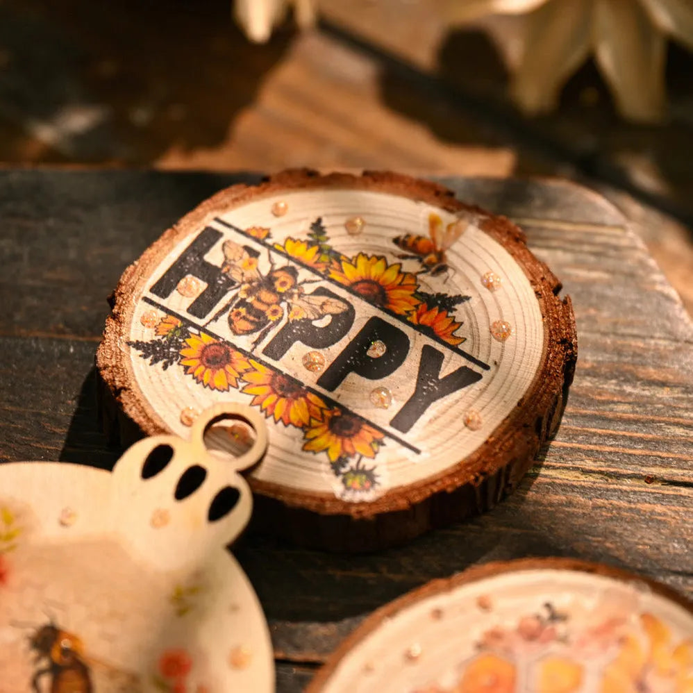 Golden Honey Rub-On Stickers Set