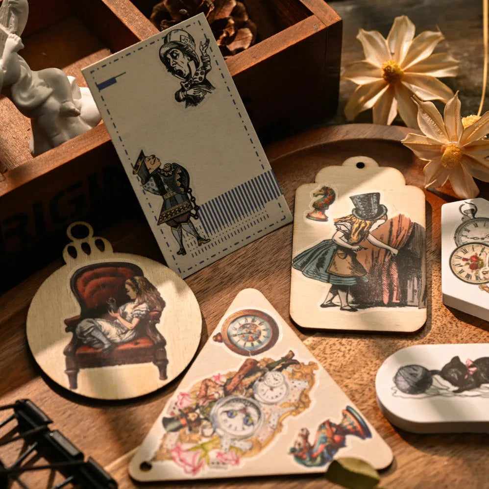 Alice’s Wonderland Rub-On Stickers Set
