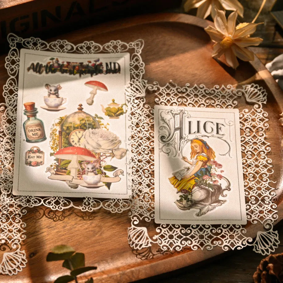 Alice’s Wonderland Rub-On Stickers Set