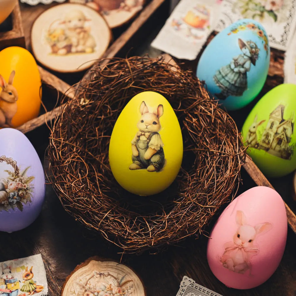 Vintage Easter Rub-On Stickers