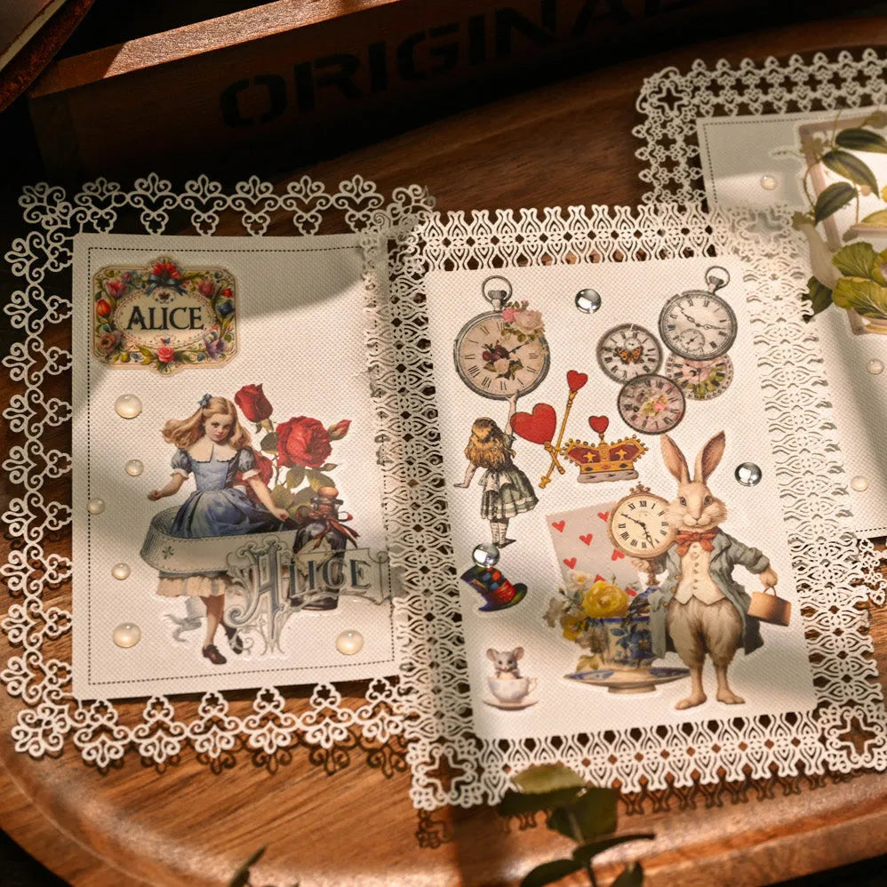 Alice’s Wonderland Rub-On Stickers Set