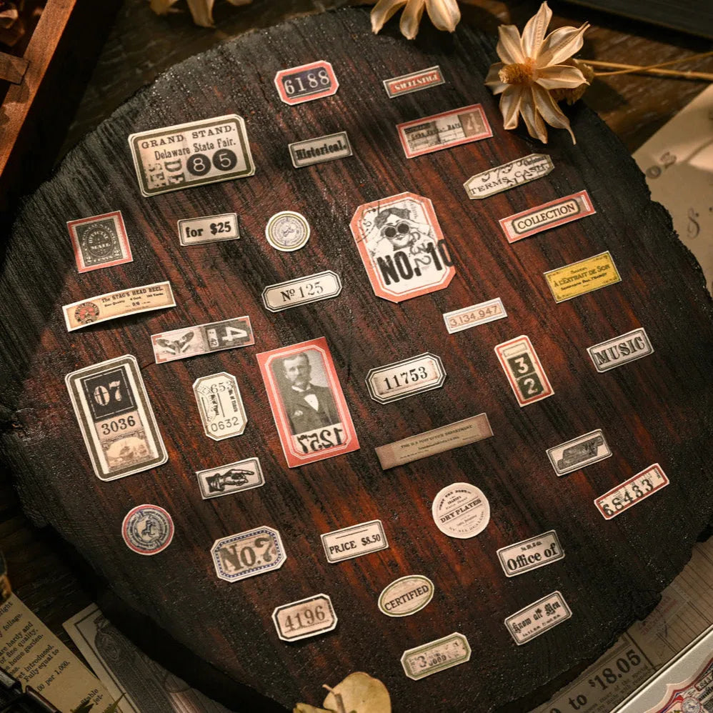 Vintage Boxed Sticker Set
