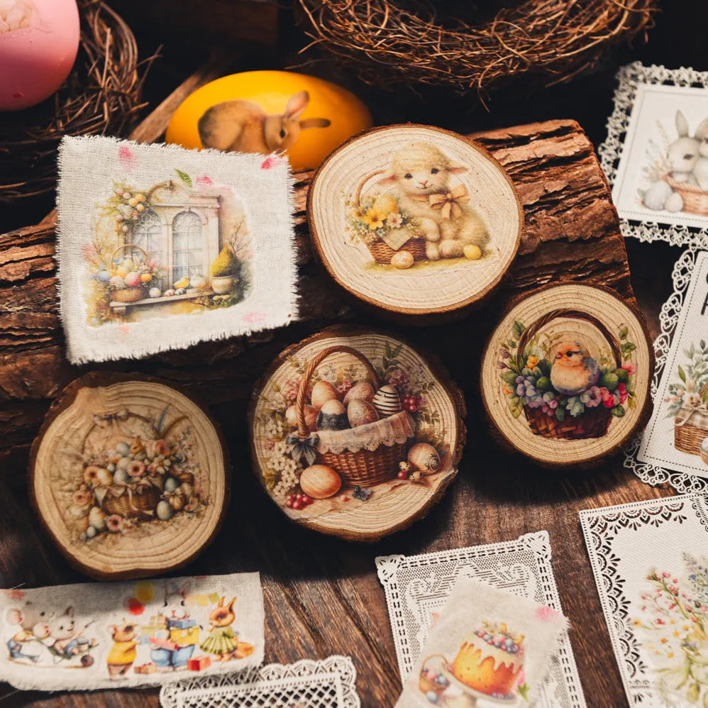 Vintage Easter Rub-On Stickers