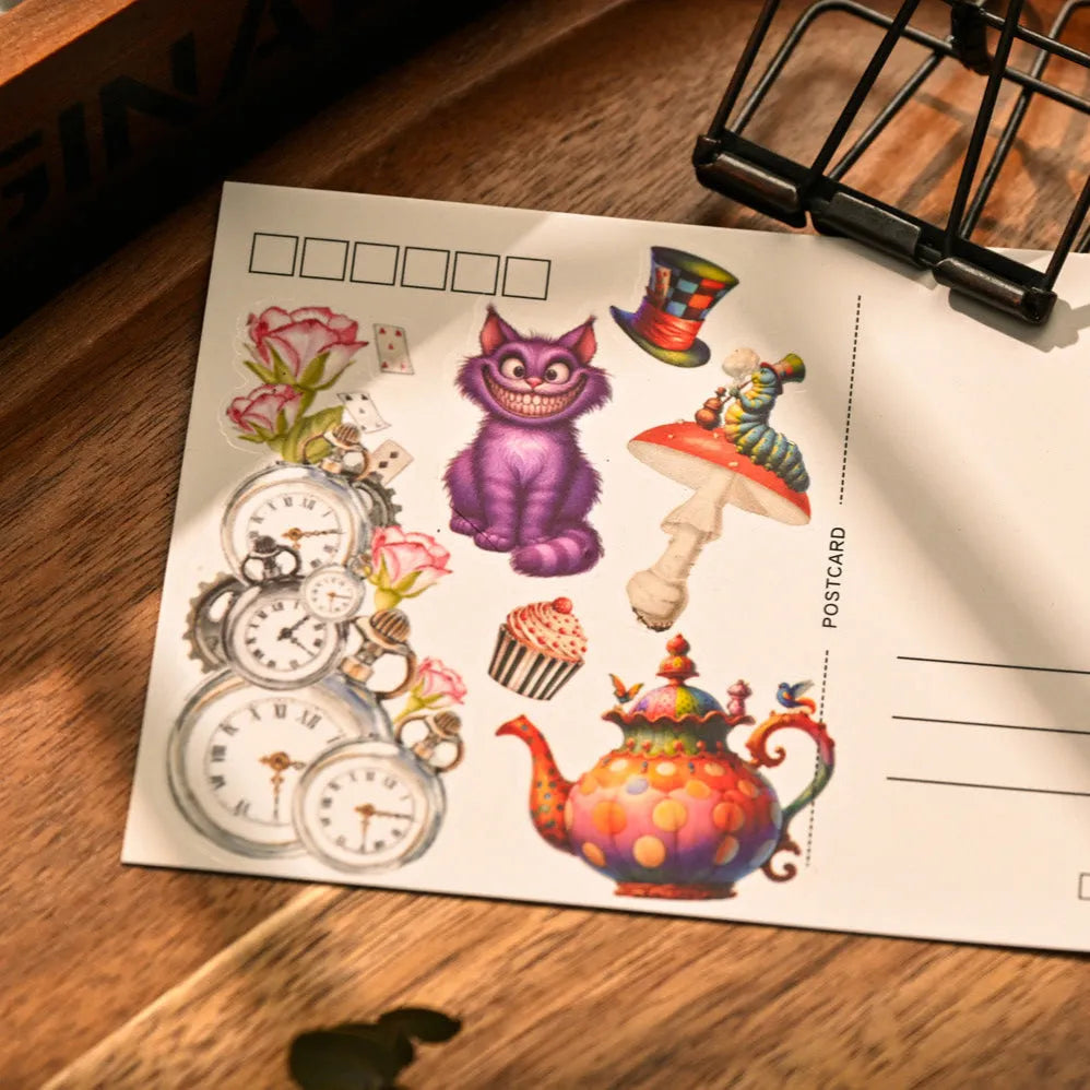 Alice’s Wonderland Rub-On Stickers Set