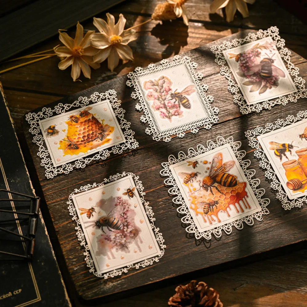 Golden Honey Rub-On Stickers Set