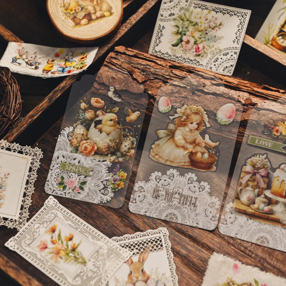 Vintage Easter Rub-On Stickers