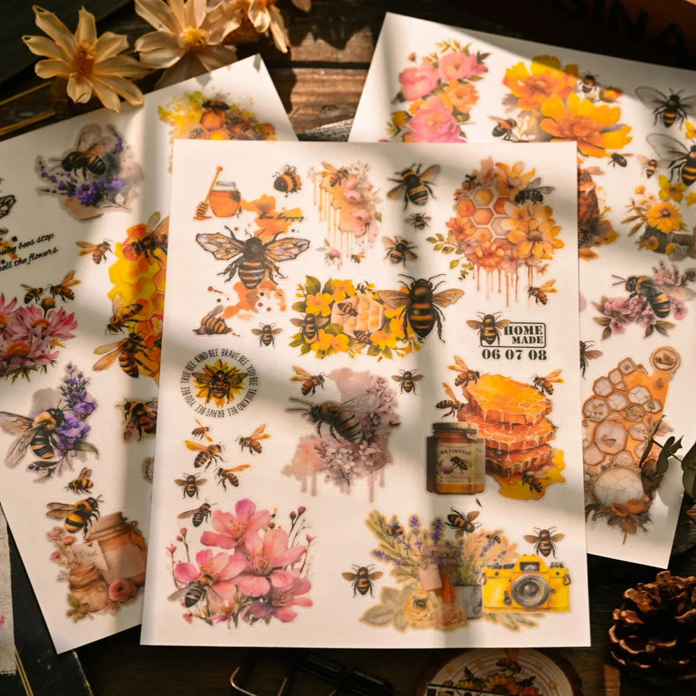 Golden Honey Rub-On Stickers Set