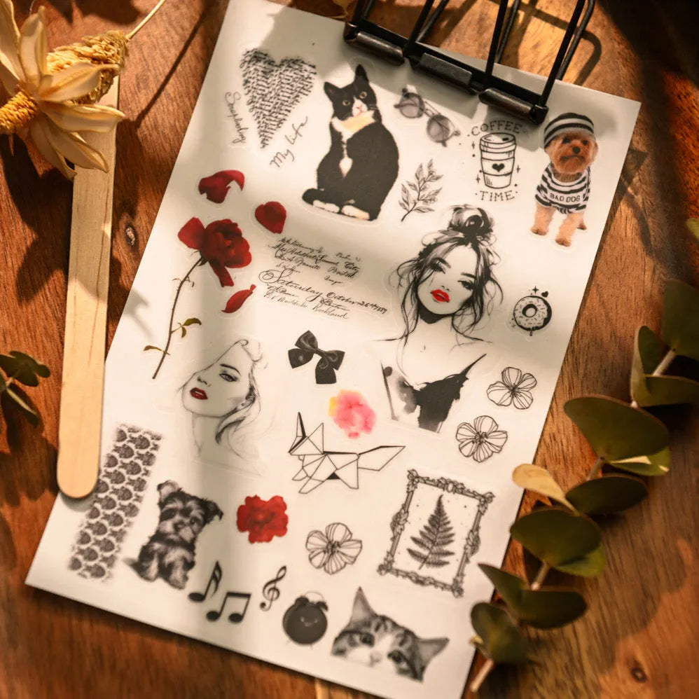 Ensemble d'autocollants à décalquer Ethereal Muse