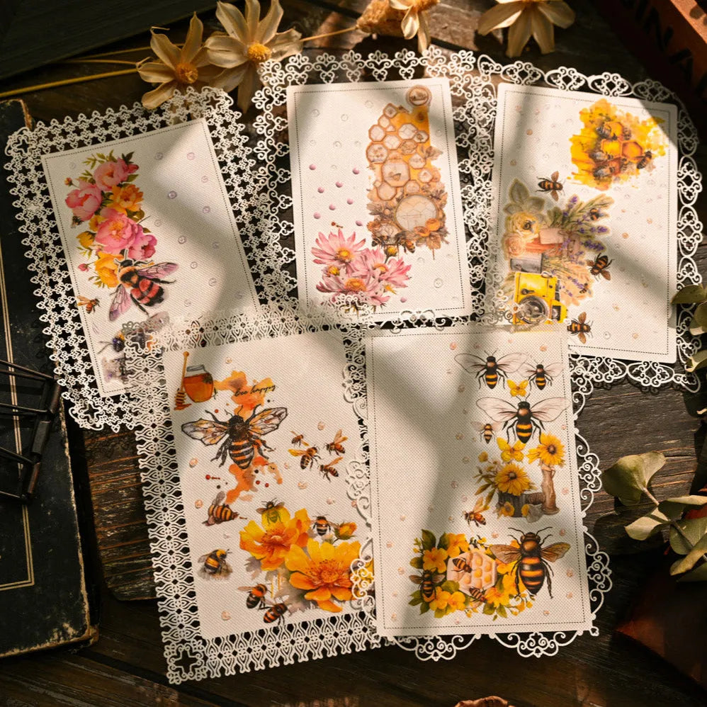 Golden Honey Rub-On Stickers Set