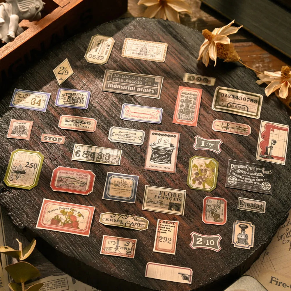 Vintage Boxed Sticker Set