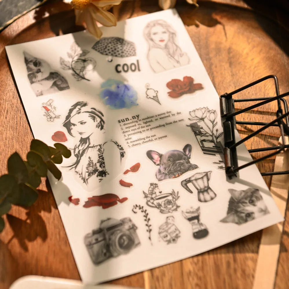 Ensemble d'autocollants à décalquer Ethereal Muse