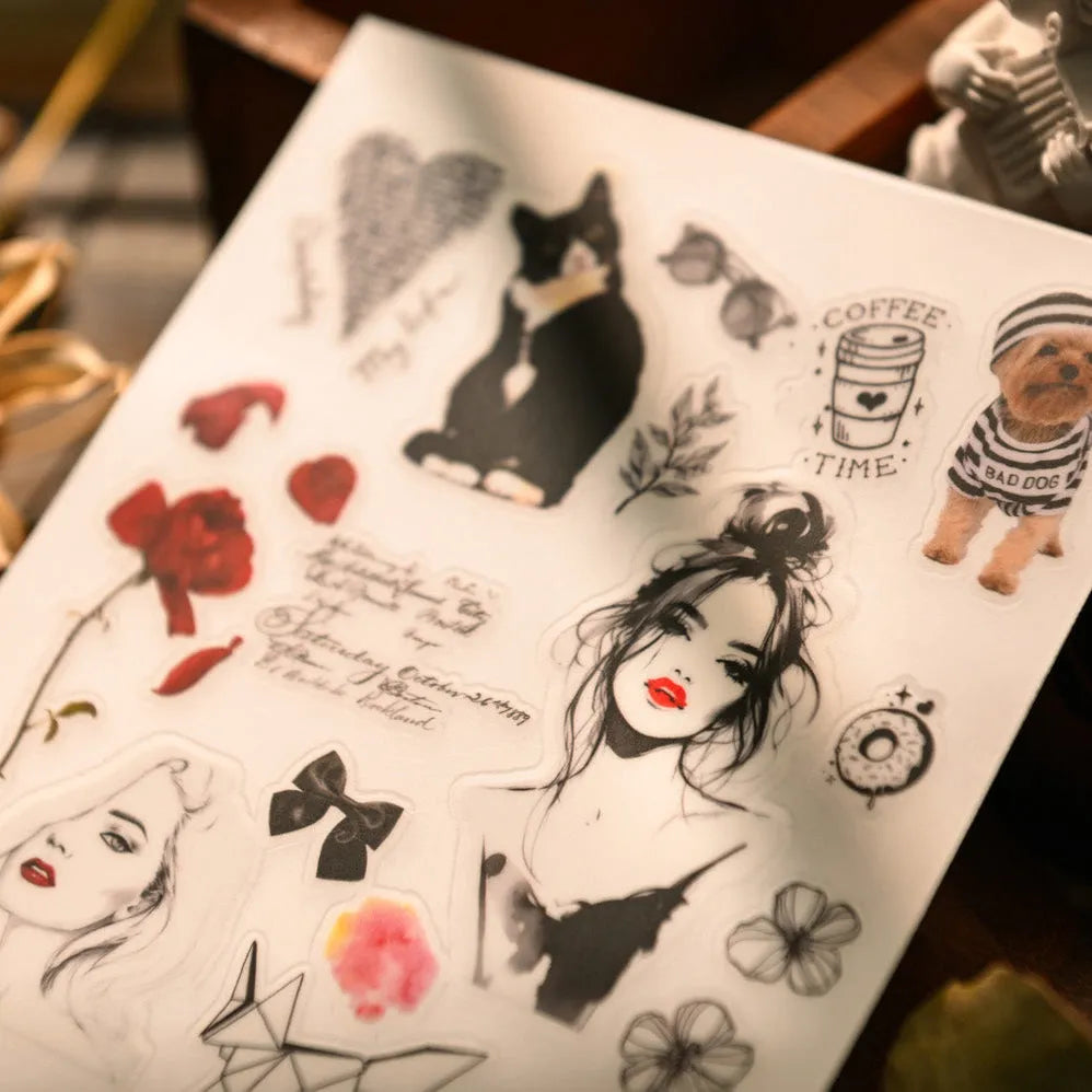 Ensemble d'autocollants à décalquer Ethereal Muse