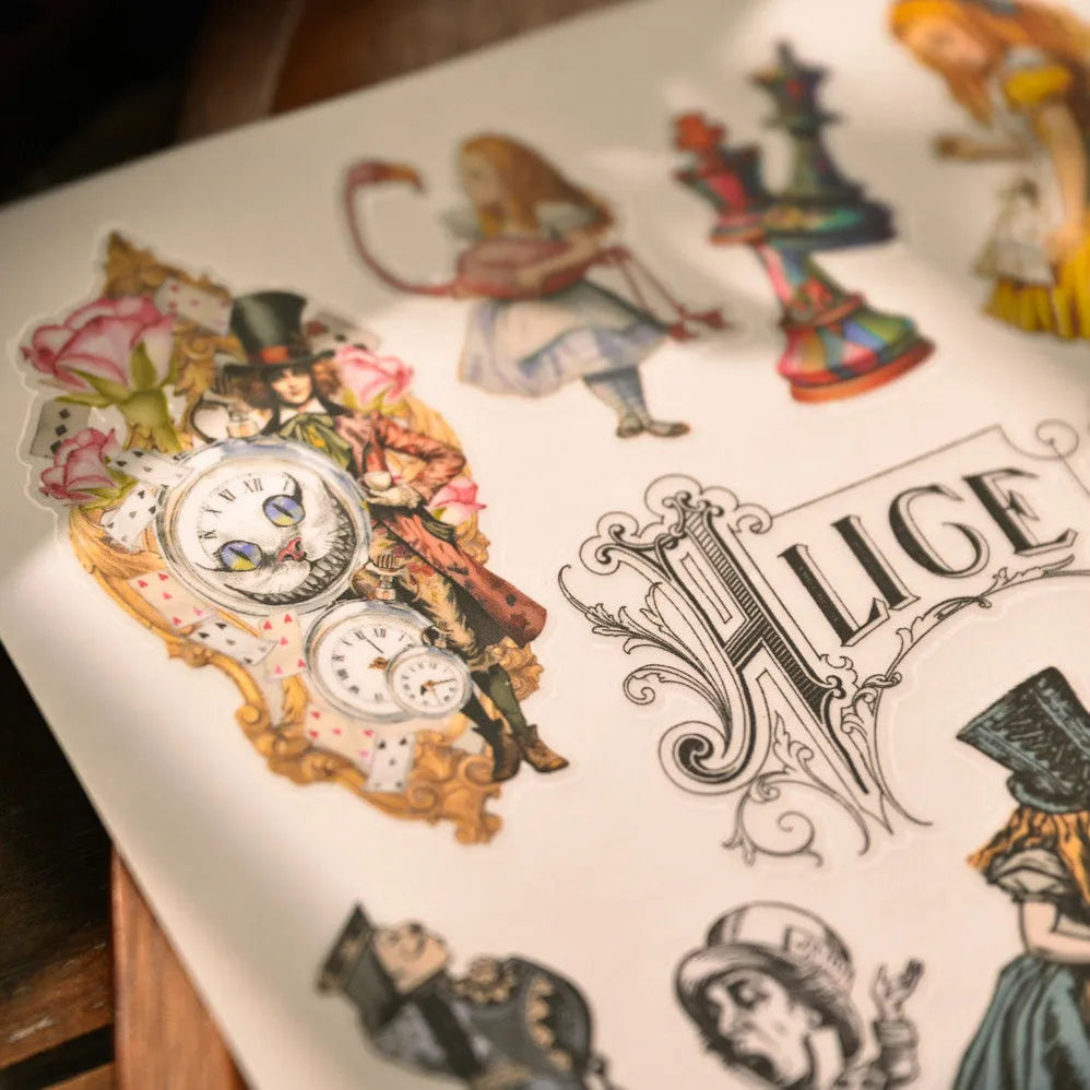 Alice’s Wonderland Rub-On Stickers Set