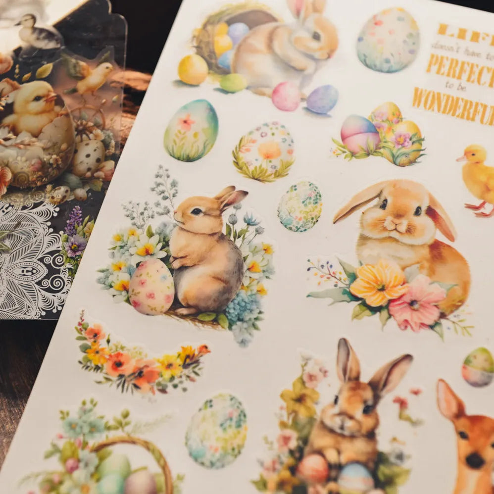 Springtime Easter Rub-On Stickers