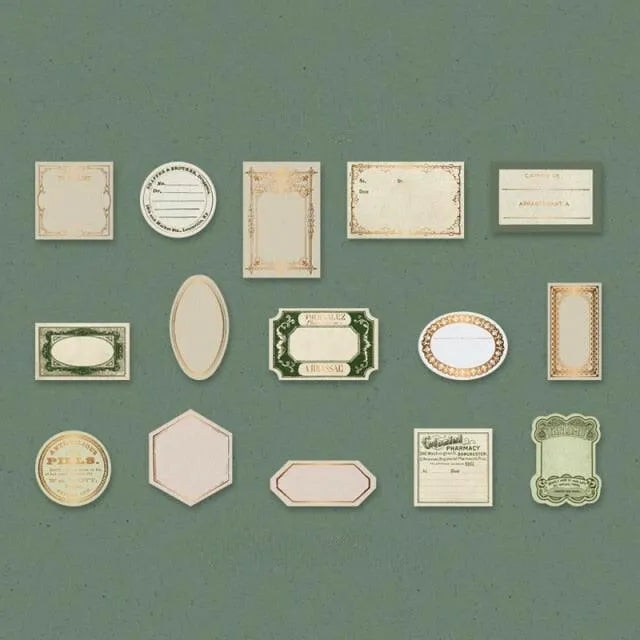 Label Sticker Set - 30 Pcs Adhesive Memo Pad Stickers for Journaling & Scrapbooking - PaperWrld