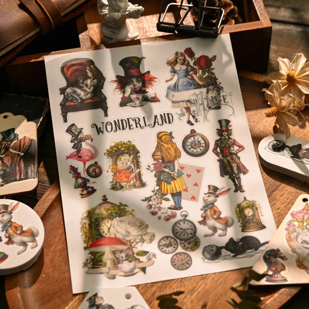 Alice’s Wonderland Rub-On Stickers Set