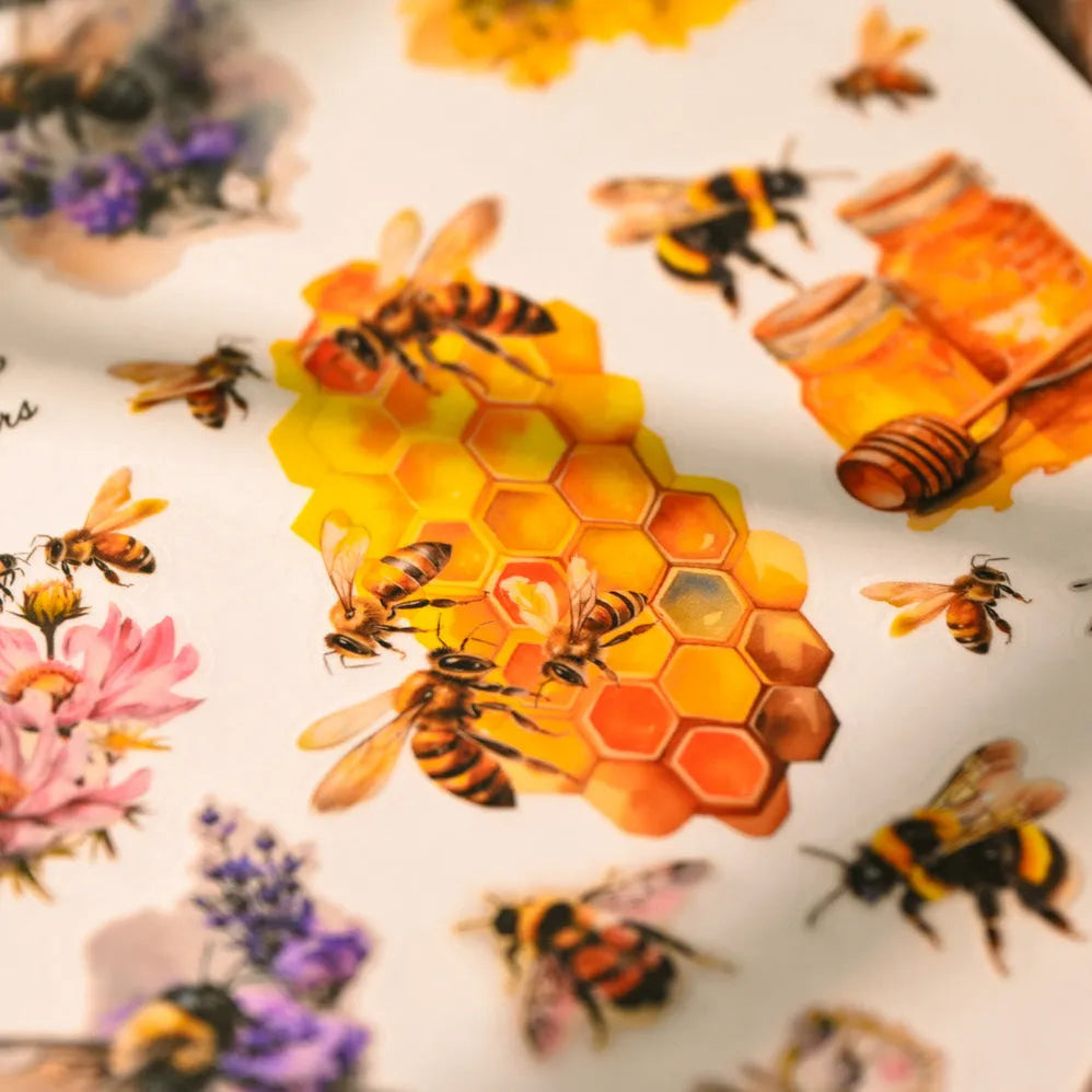 Golden Honey Rub-On Stickers Set