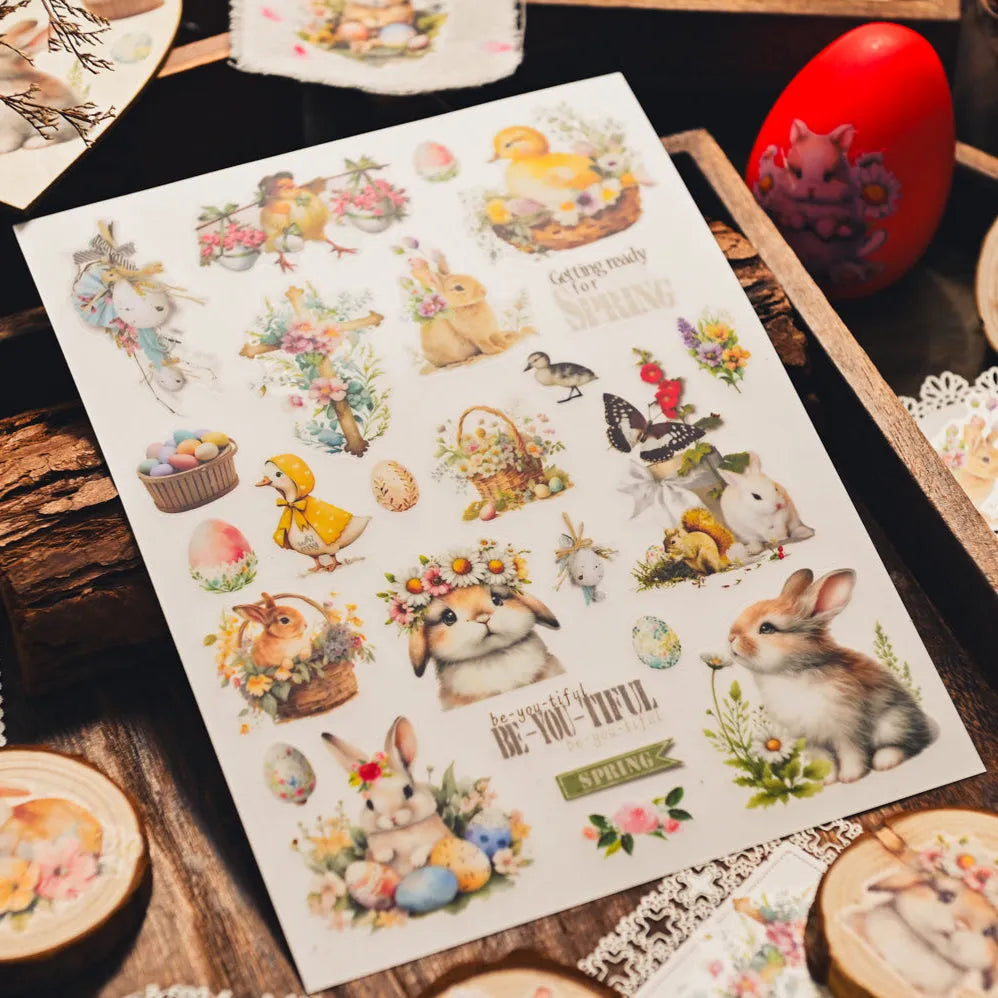 Springtime Easter Rub-On Stickers