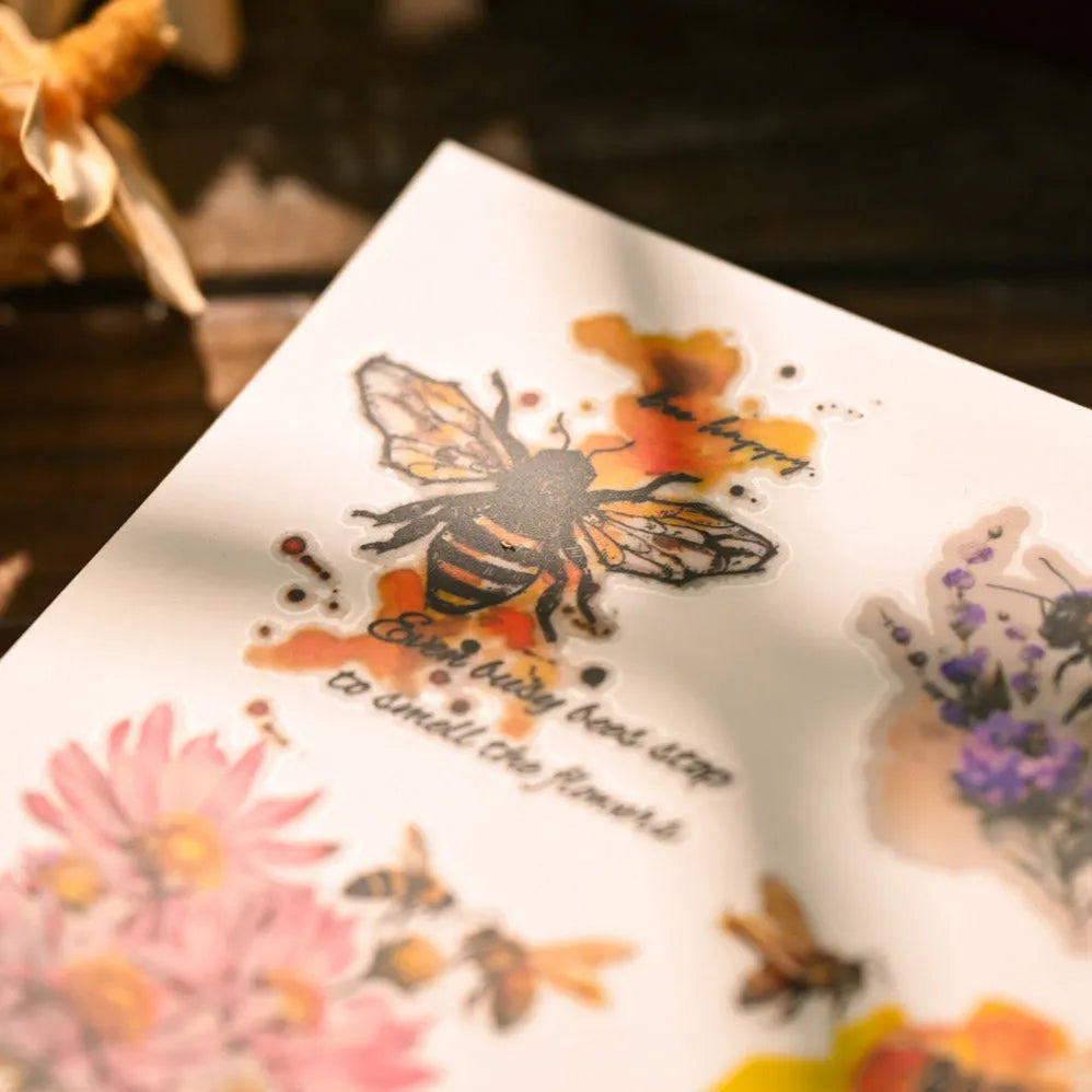 Golden Honey Rub-On Stickers Set