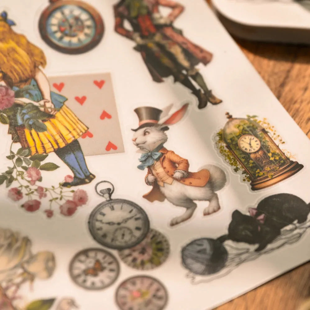 Alice’s Wonderland Rub-On Stickers Set