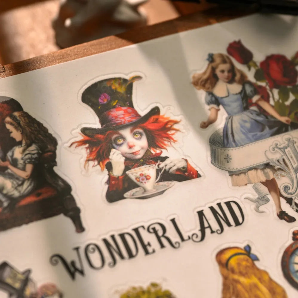 Alice’s Wonderland Rub-On Stickers Set