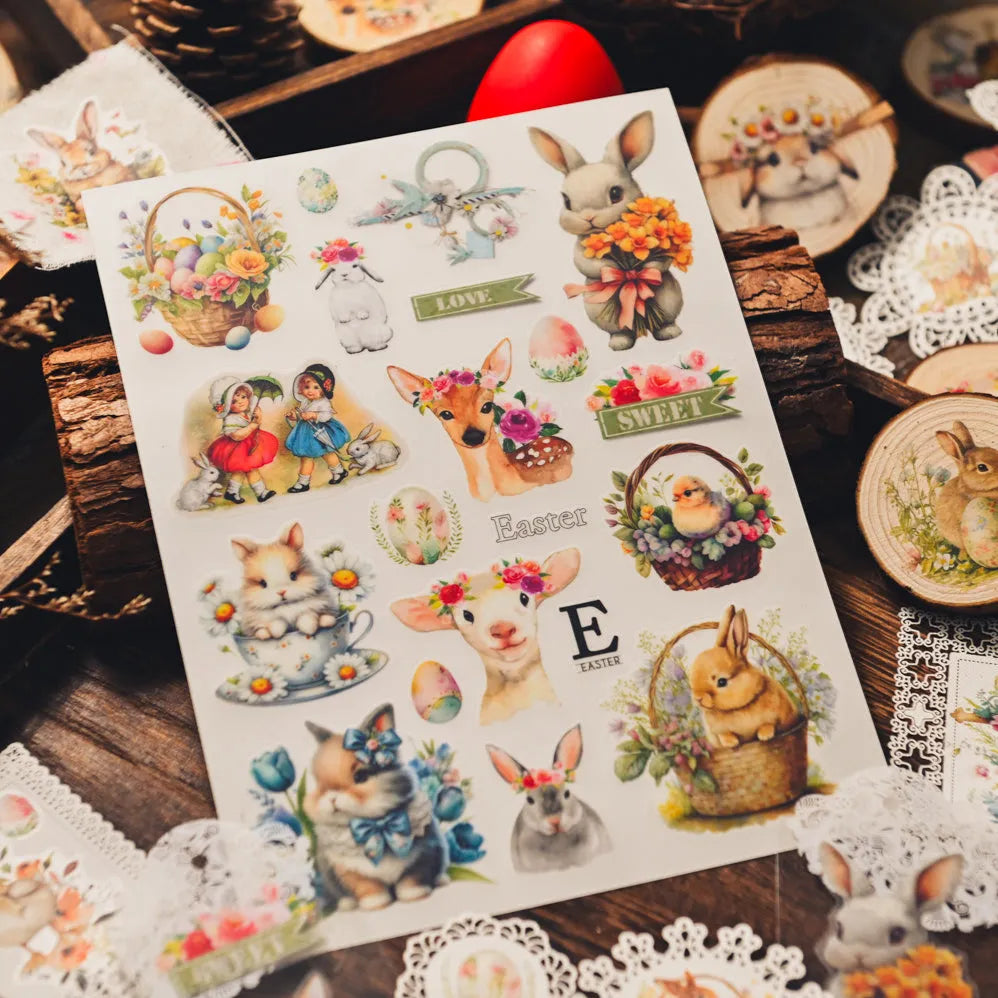 Springtime Easter Rub-On Stickers