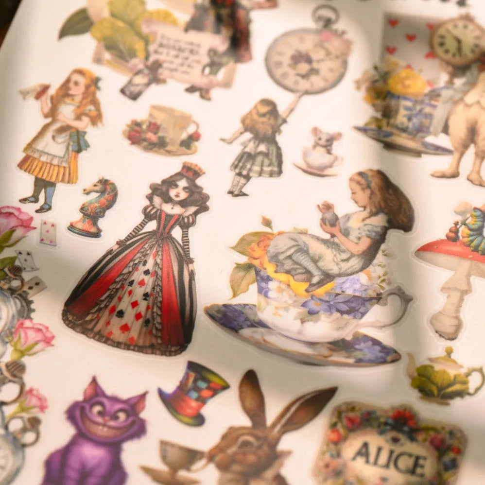 Alice’s Wonderland Rub-On Stickers Set