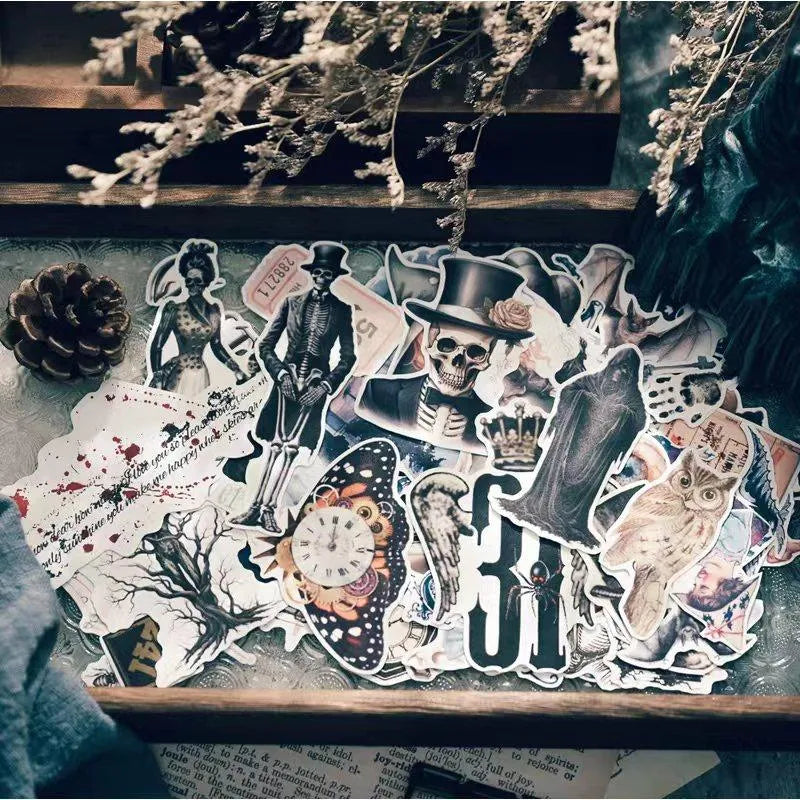 56pcs Halloween Stickers Set for Journaling & Scrapbooking - PaperWrld