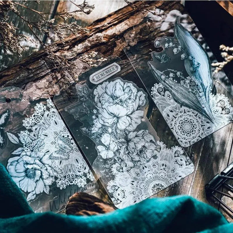 Blooming Floral Rub-On Stickers