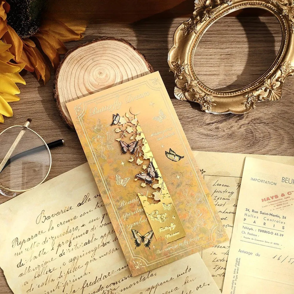 Butterfly Shadow Metal Bookmark