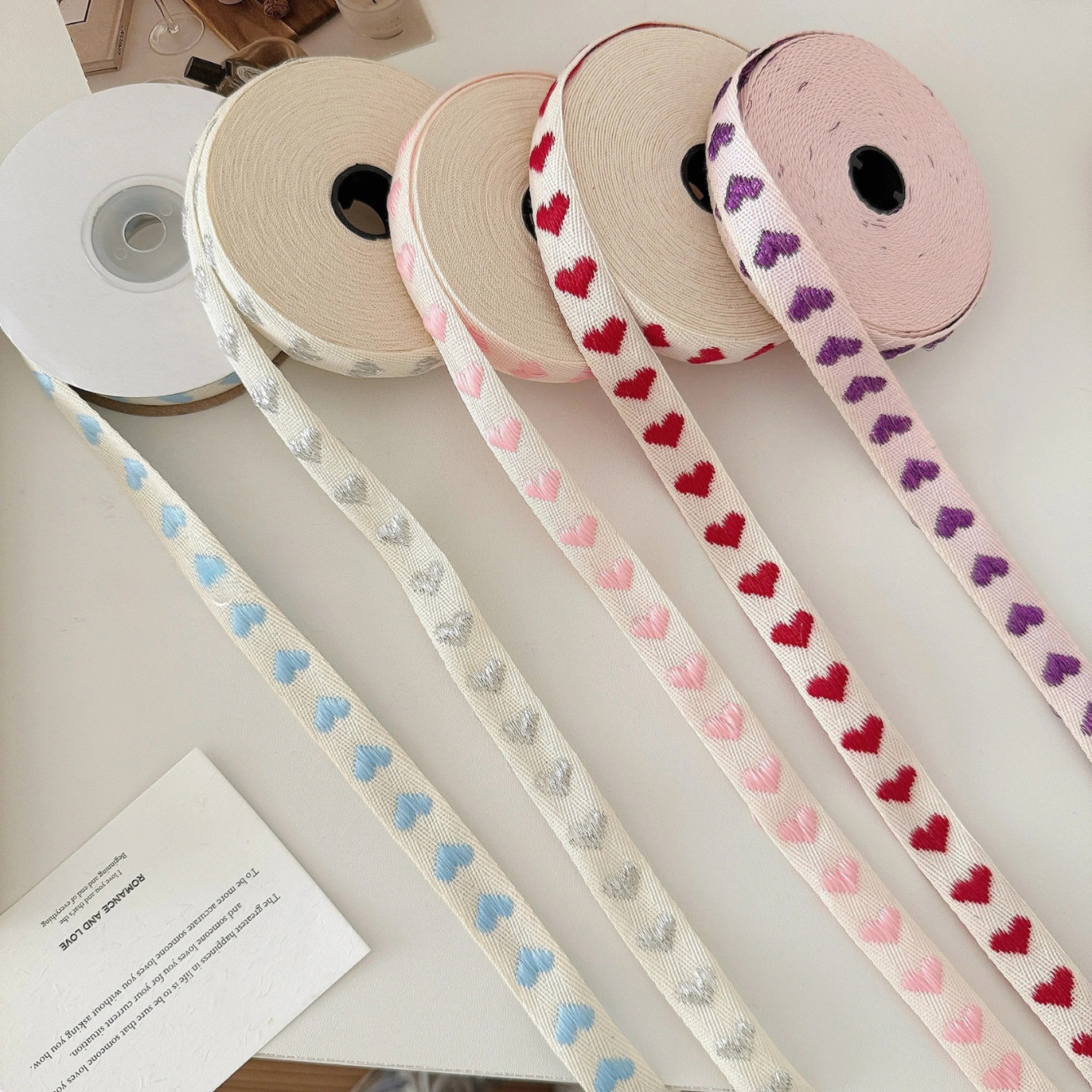 Heart Pattern Polyester Ribbon