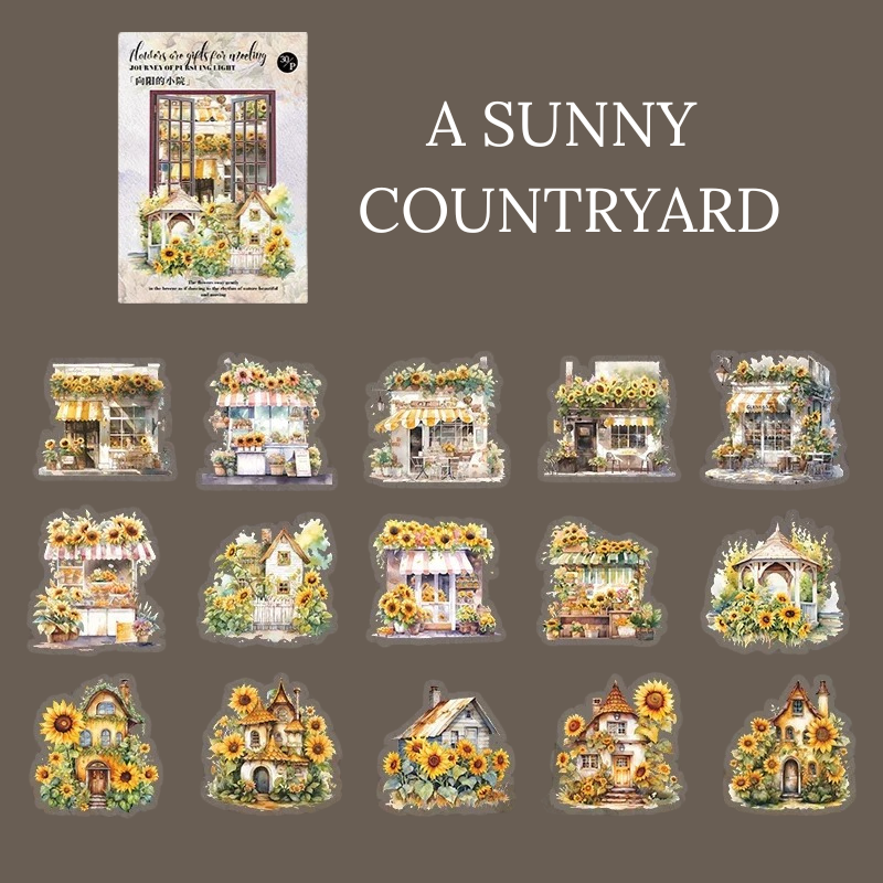 Sunflower Cottage PET Sticker Set