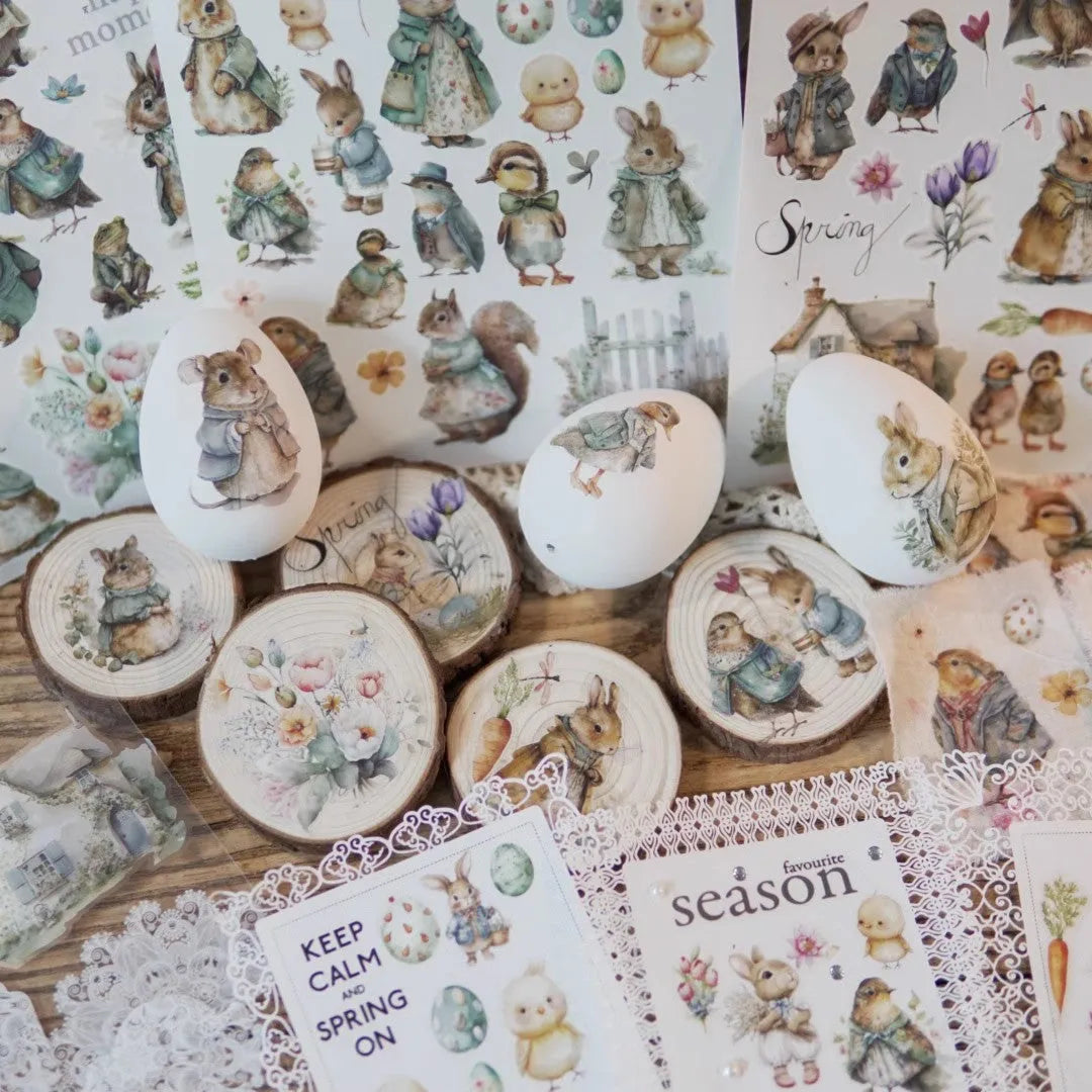 Springtime Woodland Rub-On Sticker