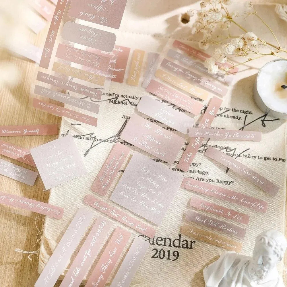 Vintage Quotes Washi Tape Rolls for Journaling & Scrapbooking - PaperWrld