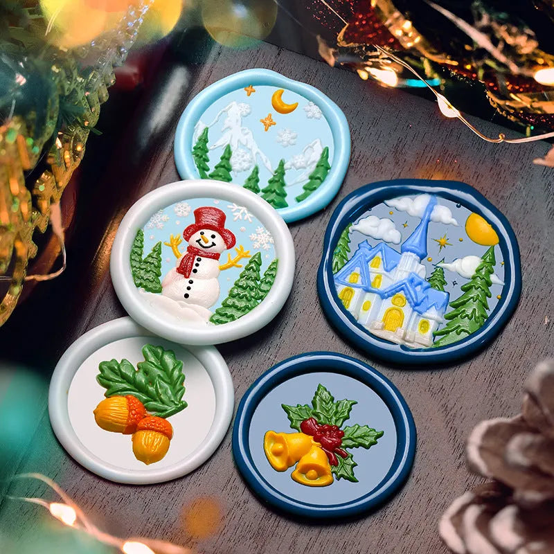 3D Solid Brass Christmas Wax Seal Stamp Head