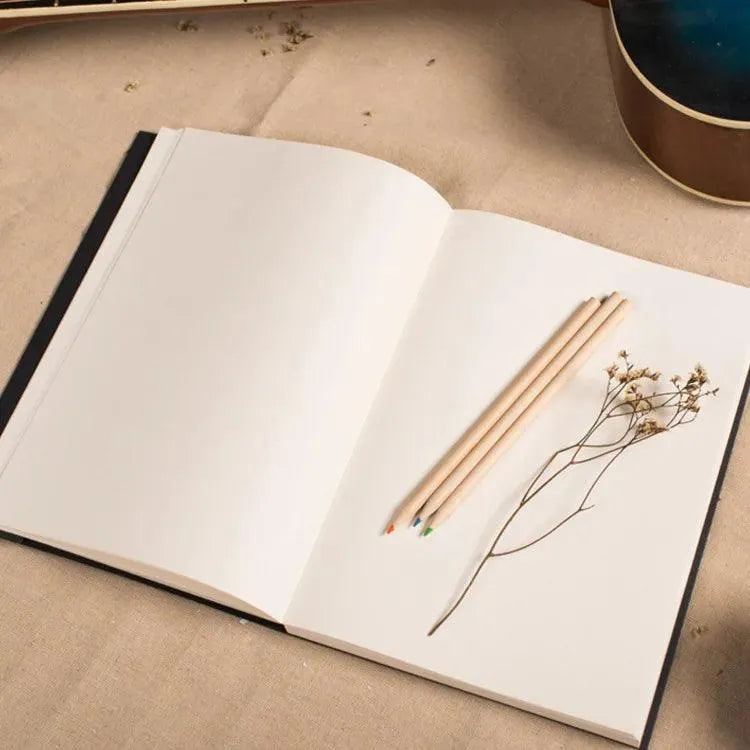 Black Cover B5 Sketchbook Blank Pages for Journaling & Scrapbooking - PaperWrld