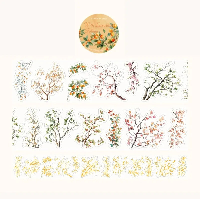 Botanical Whisper PET Sticker Roll