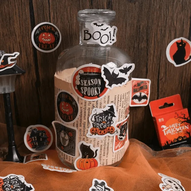 Spooky Halloween Sticker Set – 46pcs Box