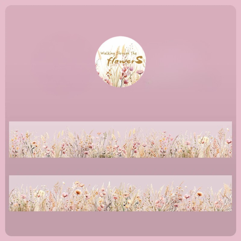Walking Through the Flowers PET Washi Tape