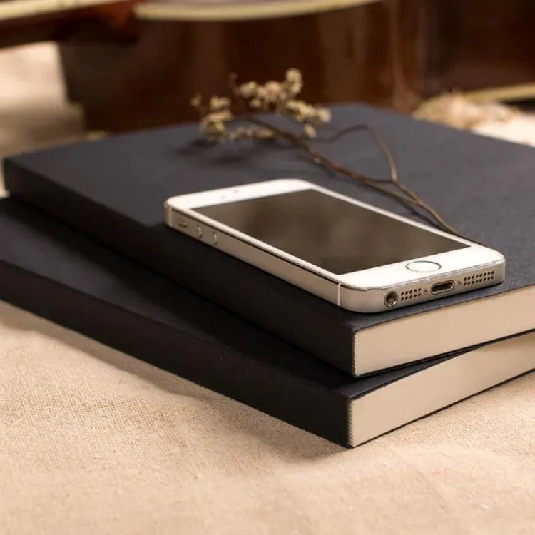 Black Cover B5 Sketchbook Blank Pages for Journaling & Scrapbooking - PaperWrld