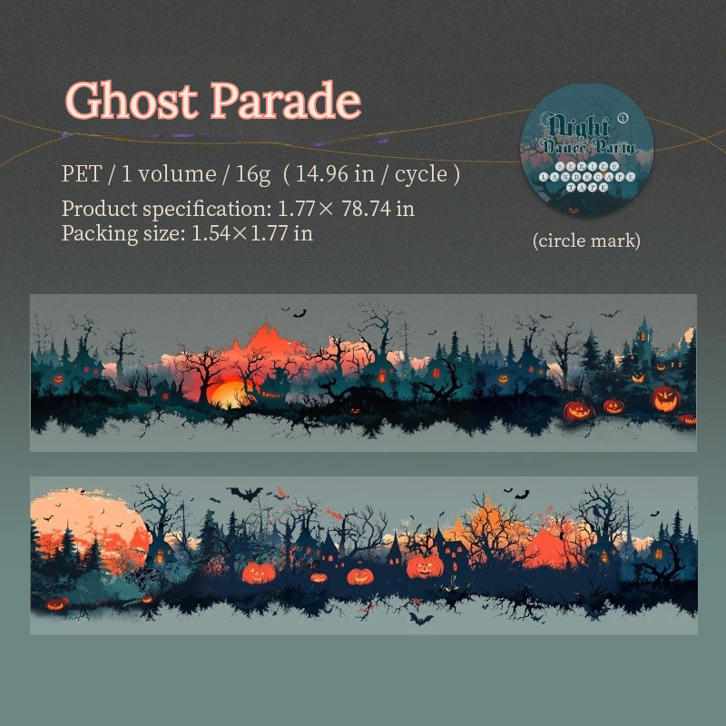 Dark Night Party Halloween Washi Tape