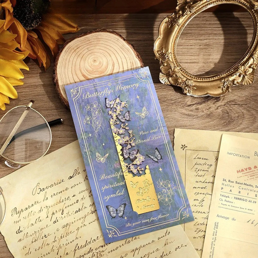 Butterfly Shadow Metal Bookmark