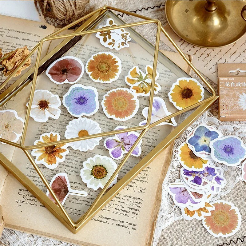 Blooming Nature Vintage Botanical Flower Sticker Set