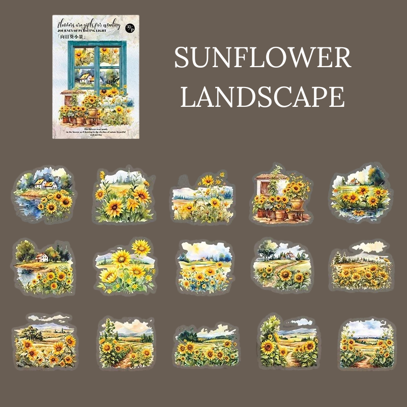 Sunflower Cottage PET Sticker Set